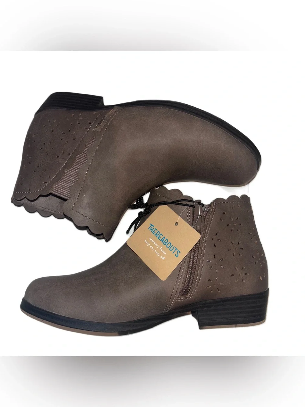 Thereabouts Pima Brown Girls Everyday Ankle Boots 1 2 3